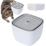 Katzen-Trinkbrunnen | Ultra-leiser Haustier-Wasserbrunnen, 2,5 l, intelligentes LED-Licht, Katzenbrunnen, automatischer Wasserspender für Katzen und Hunde im Innenbereich Teksome