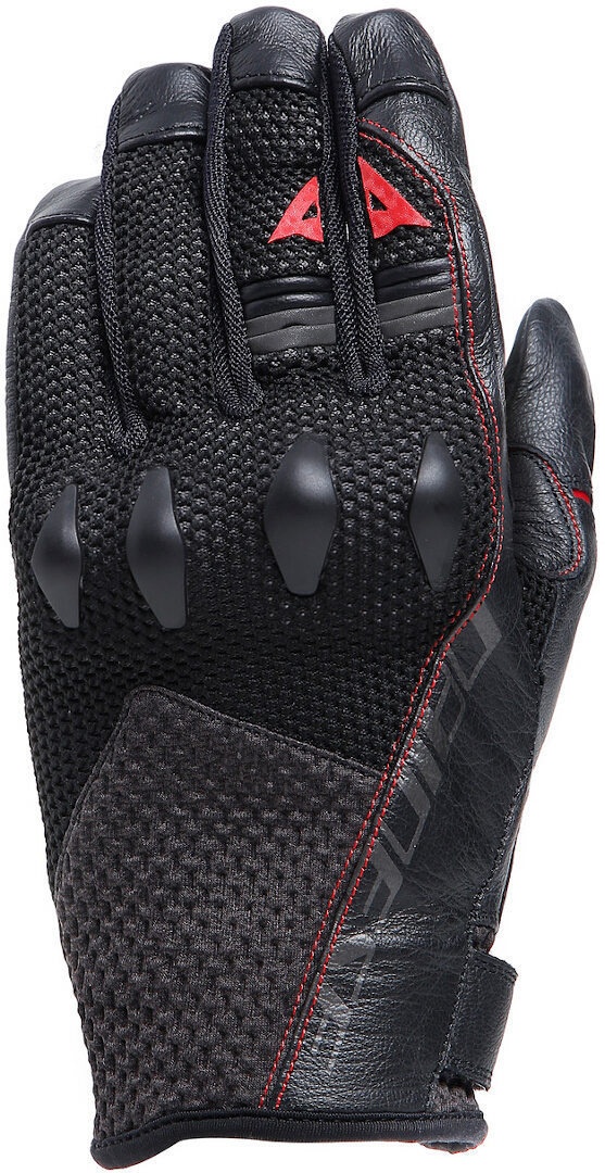 Dainese Karakum Ergo-Tek Magic Connection Motorradhandschuhe, schwarz-rot, Größe L