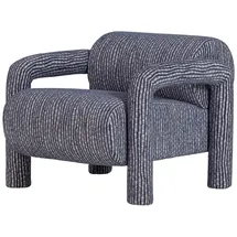 Woood Sessel Lenny - Kite-Musterstoff Grau-Blau