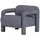 Woood Sessel Lenny - Kite-Musterstoff Grau-Blau