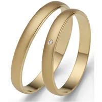 Trauring FIRETTI "Schmuck Geschenk Gold 375 Hochzeit Ehering "LIEBE"" Fingerringe Gr. 52, 0,005 ct SI = kleine Einschlüsse mit Brillant, Gelbgold 585, 3,0mm, goldfarben (gelbgoldfarben) Made in Germany, wahlweise mit oder ohne Brillant