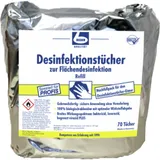 Dr.Becher Desinfektionstücher 1455000 Nachfüllpack, für Flächen, alkoholisch, 2x 70 Tücher