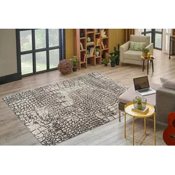 Teppich KAYOOM "Davis 325", grau, B:80cm H:12mm L:150cm, Polyester, Teppiche, edles Design, pflegeleicht, neutrale Farben