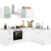wiho Küchen Winkelküche Husum,ohne E-Geräte Stellbreite 220 x 170 cm grau|weiß