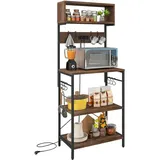 Costway Küchenregal 60 x 42 x 153 cm Braun