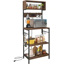 Costway Küchenregal 60 x 42 x 153 cm Braun