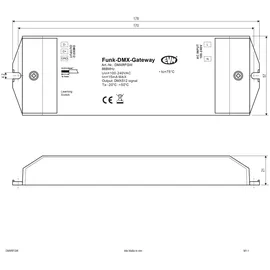 EVN Lichttechnik DMX Funk-Contr.-Empfänger DMXRFGW