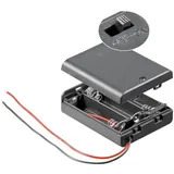 goobay Batteriehalter für 3x Mignon mit Anschlusskabel