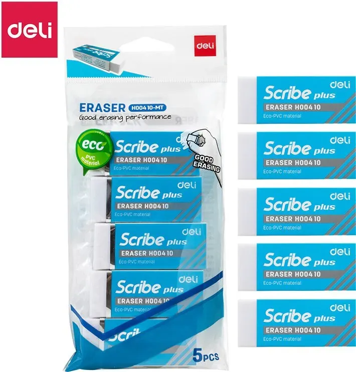 Deli weiche Radiergummis, Schul- und Kunstbedarf, 5er-Pack