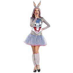 Rubie ́s Kostüm Bugs Bunny, Lizenziertes Outfit zur Zeichentrickserie ‚Looney Tunes‘ grau S