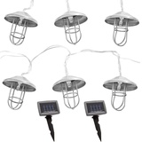 ETC Shop LED Solarleuchte, Lichterkette 20x led warmweiß, DxL 6x200 cm