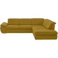 Beldomo Speed Ecksofa, Grün, Textil, 3-Sitzer, Ottomane rechts, L-Form, 318x260 cm, Goldenes M, Typenauswahl, Bettkasten erhältlich, Stoffauswahl, Bettfunktion Hocker Rücken echt, Wohnzimmer, Sofas & Couches, Wohnlandschaften, Ecksofas
