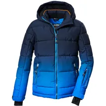 KILLTEC Jungen Skijacke/Ski-Steppjacke mit Kapuze und Schneefang KSW 382 BYS QLTD JCKT, neon blue, 128