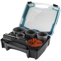 WOLFCRAFT Bohrkranz-Set, Kunststoff/Metall - grau
