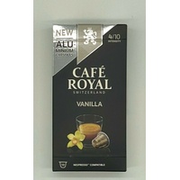 10 Cafe Royal Kapseln Nespresso Flavoured Edition Vanilla 16 Sorten 6,38€/100gr