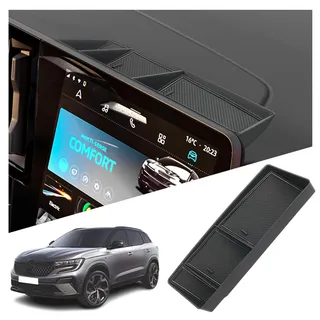 Ruiya Mittelkonsole Aufbewahrungsbox für Renault Austral E-Tech Hybrid 2023 2024 12", Instrumententafel Organizer Tray Navigation Ablagen Organizer Tablett Austral Zubehör[ Nicht für 9" ]