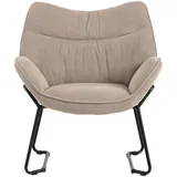 Mr. Deko Sessel, Beige, Textil, Uni, 1-Sitzer, 73x76x67 cm, Esszimmer, Stühle, Esszimmerstühle, Armlehnenstühle