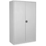 Ceha Stahl- und Flügeltürenschrank 120 x 50 cm lichtgrau