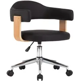 vidaXL Esszimmerstuhl Drehbar Kunstleder schwarz