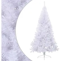 vidaXL Künstlicher Halb-Weihnachtsbaum Weiß 210 cm