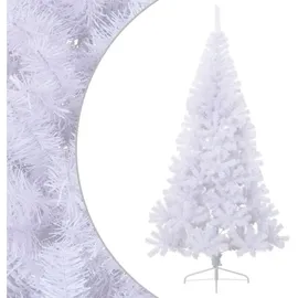 vidaXL Künstlicher Halb-Weihnachtsbaum Weiß 210 cm