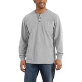 CARHARTT Workwear Pocket Henley Langarmshirt, grau, XL