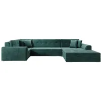 Luxusbetten24 Schlafsofa Designer Sofa Velio, mit Schlaffunktion grün