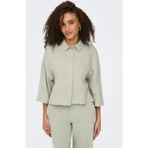 Jdy Hemdbluse JDYTHEIS LIFE 3/4 CROP SHIRT WVN NOOS Grün L