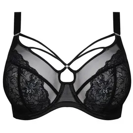 Elomi Bügel-Träger-BH Brianna mit tiefem Ausschnitt und Riemchen für Damen, Schwarz, 36J - 80J