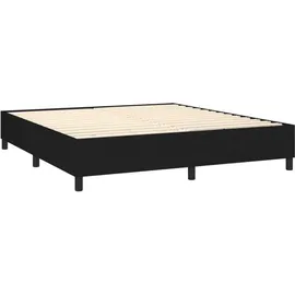 vidaXL Boxspringbett mit Matratze Schwarz 180x200 cm Stoff