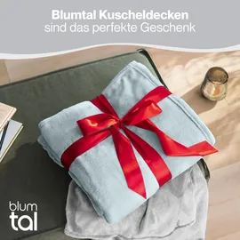 Blumtal Kuscheldecke, Hellblau, Textil, Rechteckig, 270x230 cm, Wohntextilien, Decken, Kuscheldecken