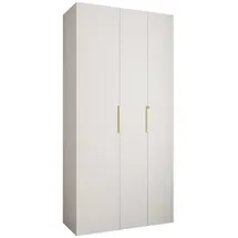 abiks möbel Drehtürenschrank COMO 120 x 245,5 x 40 cm Weiß/Gold