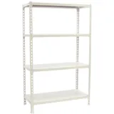 simonclick Metallregal 1500 x 110 x 300 cm Weiß