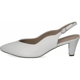 CAPRICE Slingpumps aus Leder Spitz, weiß, Größe 37 1⁄2 EU / 4,5 UK