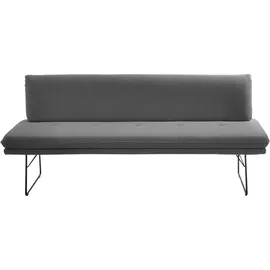 K+W Komfort & Wohnen K+W KOMFORT & WOHNEN, grau, B:195cm H:87cm T:65cm, Sitzbänke, Polsterbank, Spitzkissenoptik, Sitzsteppung, hoher Sitzkomfort, in 2 Größen, wählbar