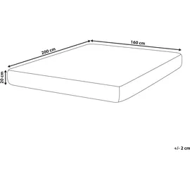 Beliani Memoryschaum-Taschenfederkernmatratze Drift 160 x 200 cm H3/H4