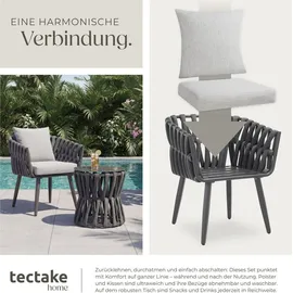 Tectake Lugano Gartenstuhl 62,5 x 62,5 x 75 cm grau