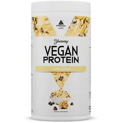 PEAK Yummy Vegan Protein - 450g - Geschmack  Cookie Dough I 15 Portionen I Proteinquellen: Kürbis, Favabohne, Erbse, Mandel, Hanf I frei von Gentechnik I glutenfrei 450 g