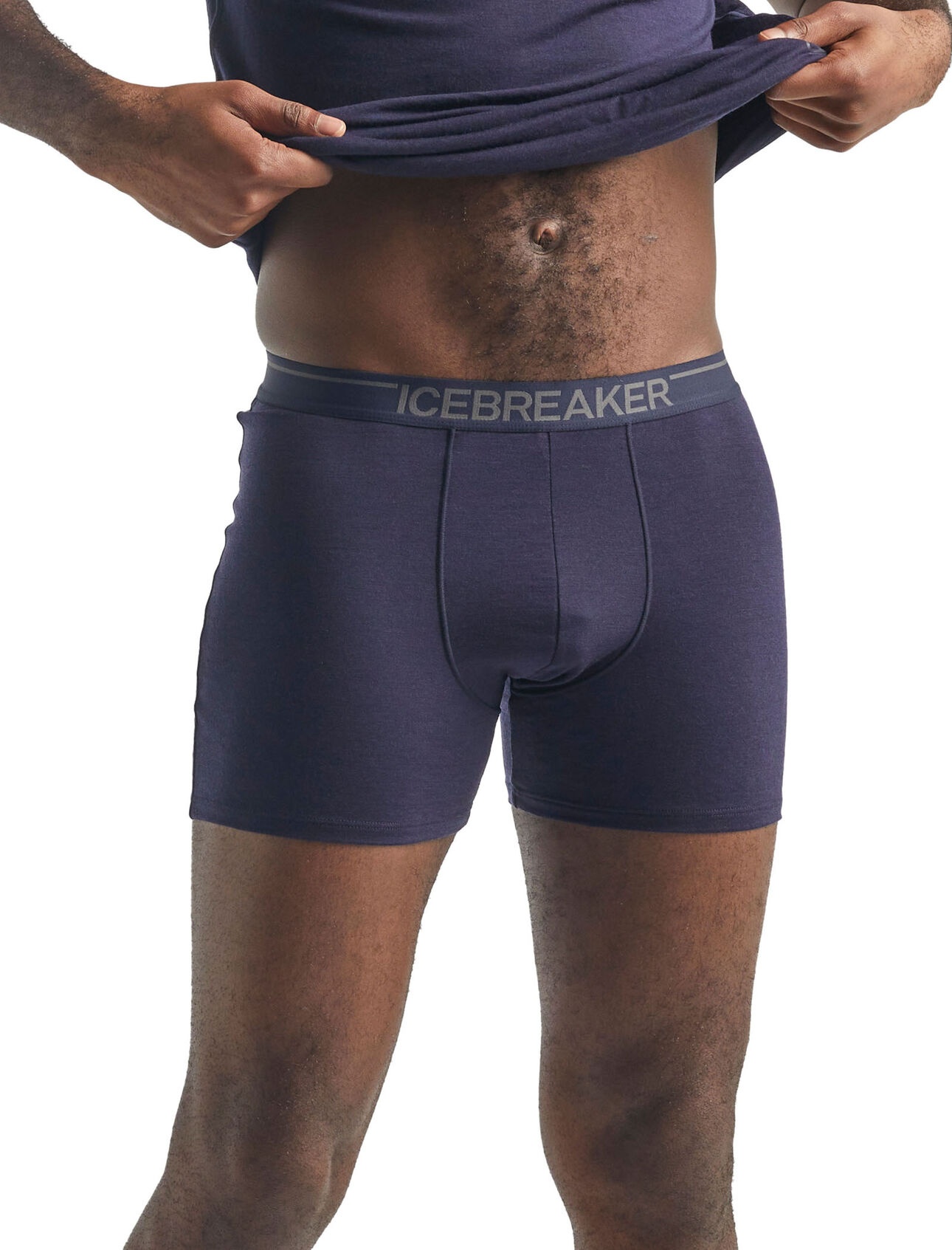 Icebreaker Boxershort Anatomica (Merinowolle) Unterwäsche dunkelblau Herren