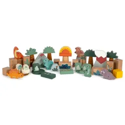 Small foot Wooden Building Blocks Dino Activity Spielzeug aus Holz 12 m+ 34 St.