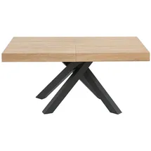 vente-unique Ausziehtisch 6 bis 10 Personen MDF & Metall  schwarz/bronze