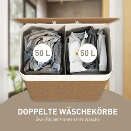 Homcom Wäschekorb Bambus