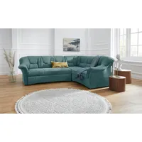 DOMO collection Ecksofa »Sarafina L-Form«, wahlweise mit Bettfunktion, optional mit Federkern, blau