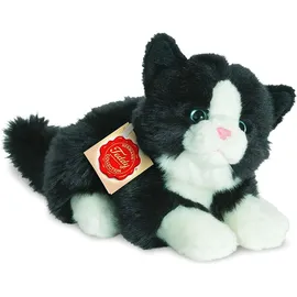 Teddy-Hermann Teddy Hermann Katze liegend 20 cm schwarz/weiß