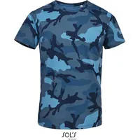 Sols Teamsport SOLS Herren Camouflage T-Shirt 01188 blue camo M