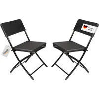 Lemodo Campingstuhl 2er Set Schwarz