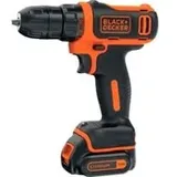 Black & Decker Akku-Bohrschrauber BDODD12KA, 10,8Volt - schwarz/orange, Li-Ionen Akku 1,5Ah, Koffer