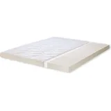 Letti Moderni - Naturlatex Topper 80x200x8 cm – orthopädisch, ergonomisch, atmungsaktiv, hypoallergen, mit Naturlatex-Kern – für erholsamen S... - Weiß