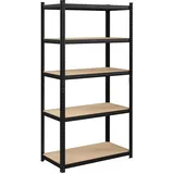 Songmics Schwerlastregal Metall 90 cm x 180 cm x 40 cm schwarz