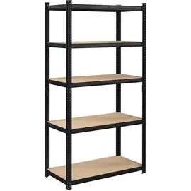 Songmics Schwerlastregal Metall 90 cm x 180 cm x 40 cm schwarz